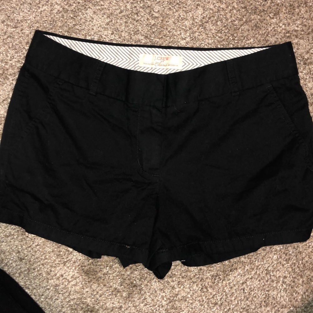 Black j crew chino shorts. Never worn!